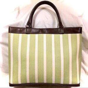 ESTEE LAUDER LARGE GREEN/BROWN HANDBAG TOTE 2005